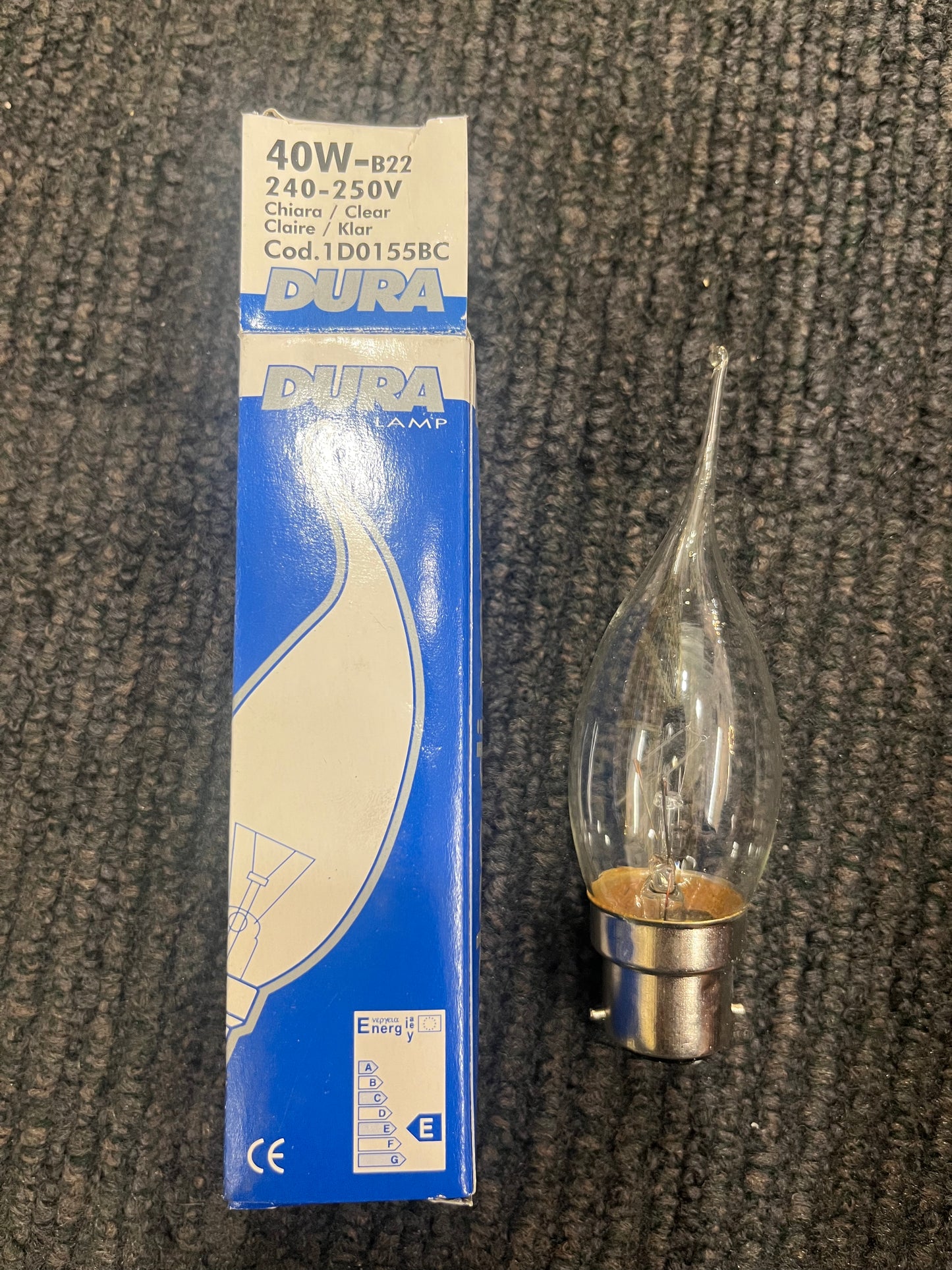 Incandescent clear flame globes - bc