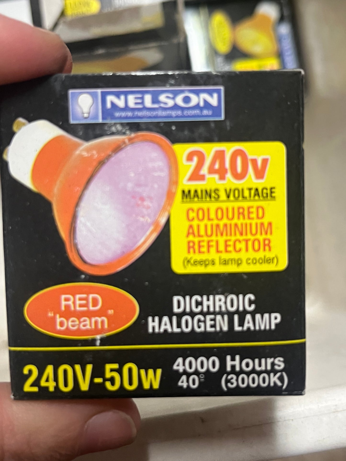 Coloured gu10 halogen