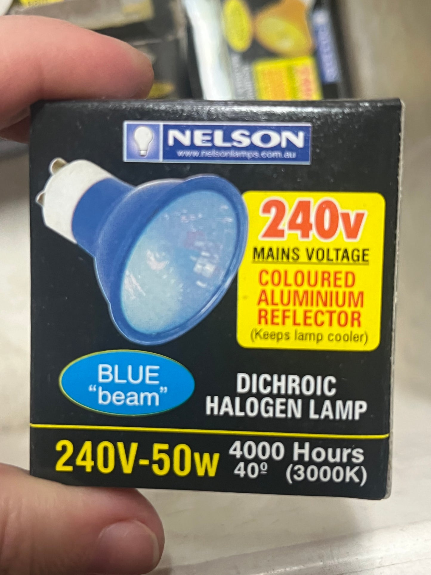 Coloured gu10 halogen